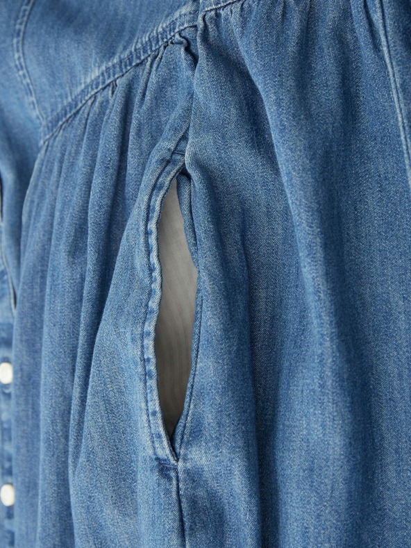 GAP Damen Jeans-Maxikleid mit Taschen GAP