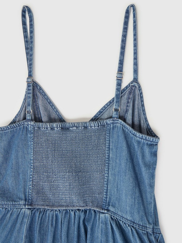 GAP Damen Jeans-Maxikleid mit Taschen GAP