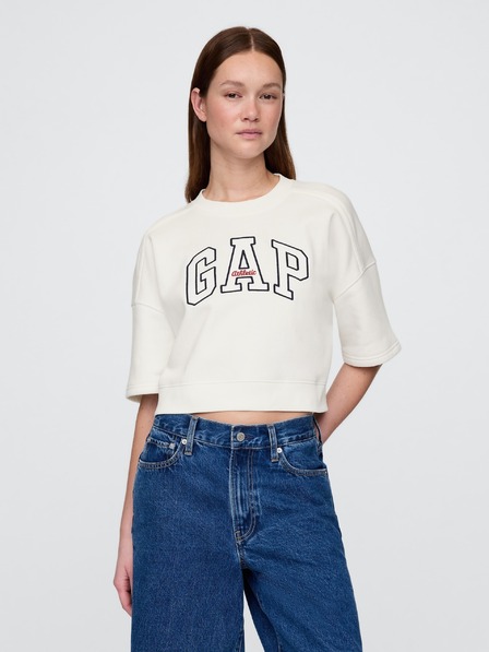 GAP Damen-Oversize-Crop-Sweatshirt VintageSoft Americana GAP