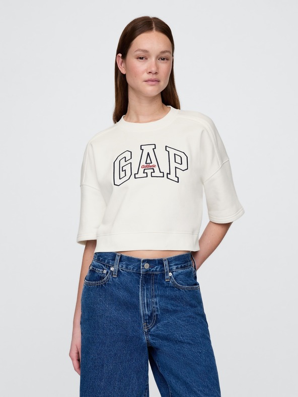 GAP Damen-Oversize-Crop-Sweatshirt VintageSoft Americana GAP