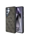 Guess Guess PU Leder 4G Colored Ring MagSafe Rückseite Hülle für Samsung Galaxy S25 Ultra Brown