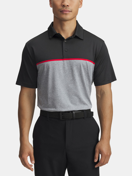 Under Armour Herren Poloshirt Under Armour UA Plyoff 3.0 Stripe Polo LB-BLK
