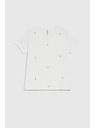 Moodo Weißes Basic-T-Shirt mit kurzen Ärmeln