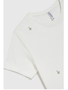 Moodo Weißes Basic-T-Shirt mit kurzen Ärmeln