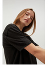 Moodo Schwarzes Damen T-Shirt