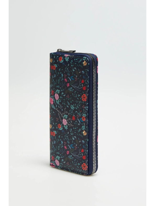 Moodo Dunkelblau gemusterte Geldbörse
