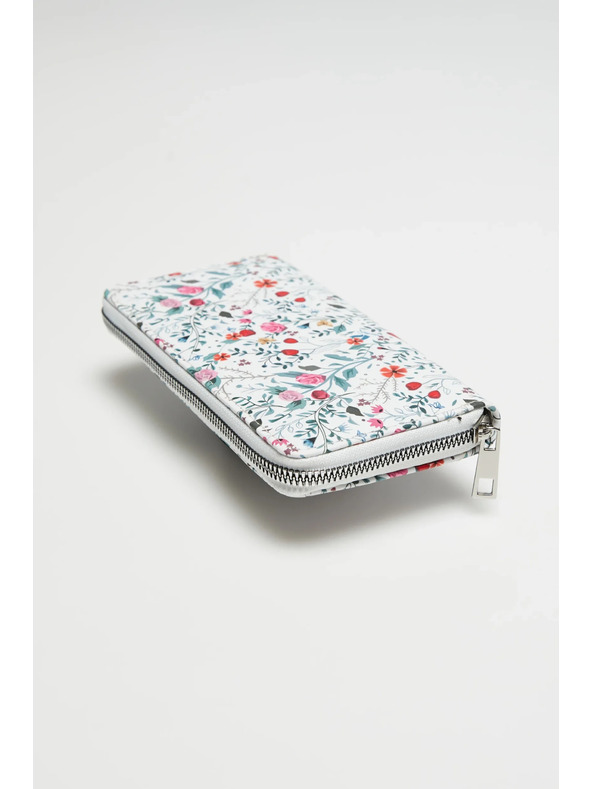 Moodo Weiße gemusterte Geldbörse