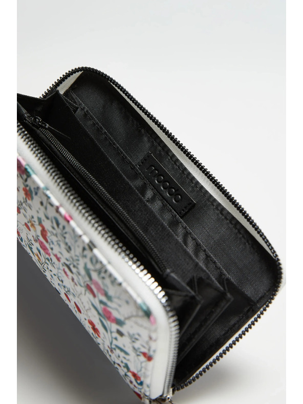 Moodo Weiße gemusterte Geldbörse