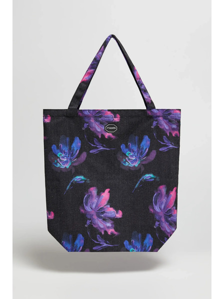 Moodo Dunkle gemusterte Baumwolltasche