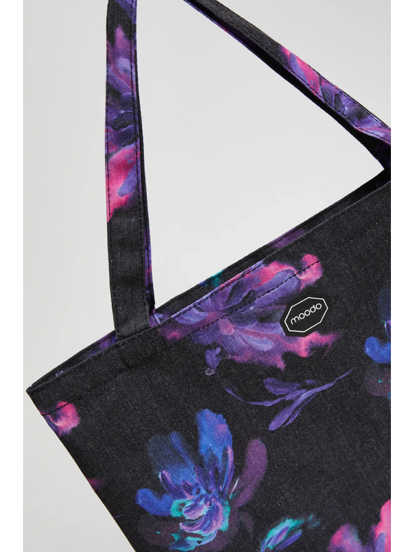 Moodo Dunkle gemusterte Baumwolltasche