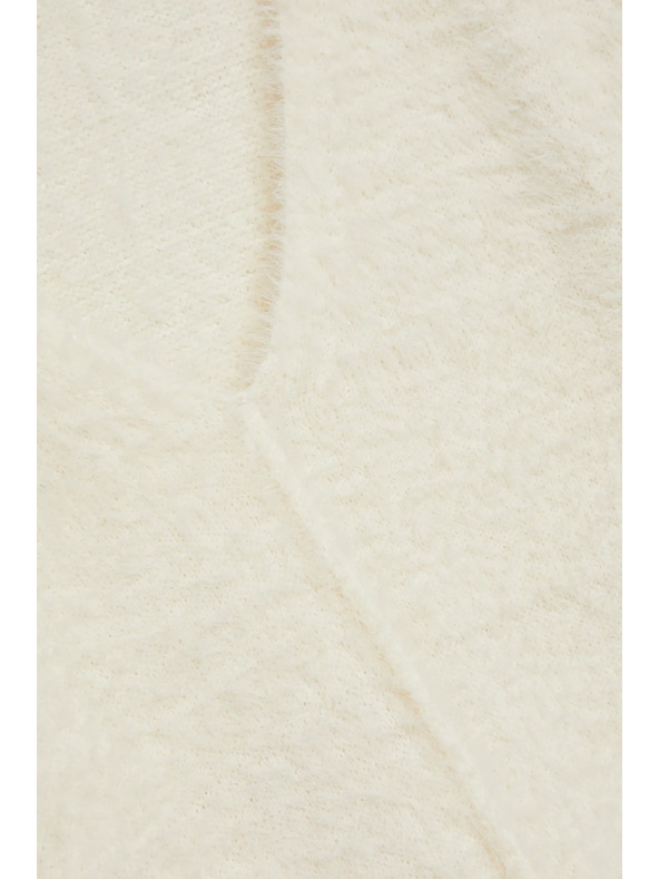 Moodo Weißer Pullover mit V-Ausschnitt