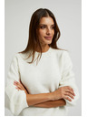 Moodo Weißer Pullover mit Ballonärmeln