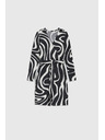 Moodo Schwarz-weiße Wickelkleid