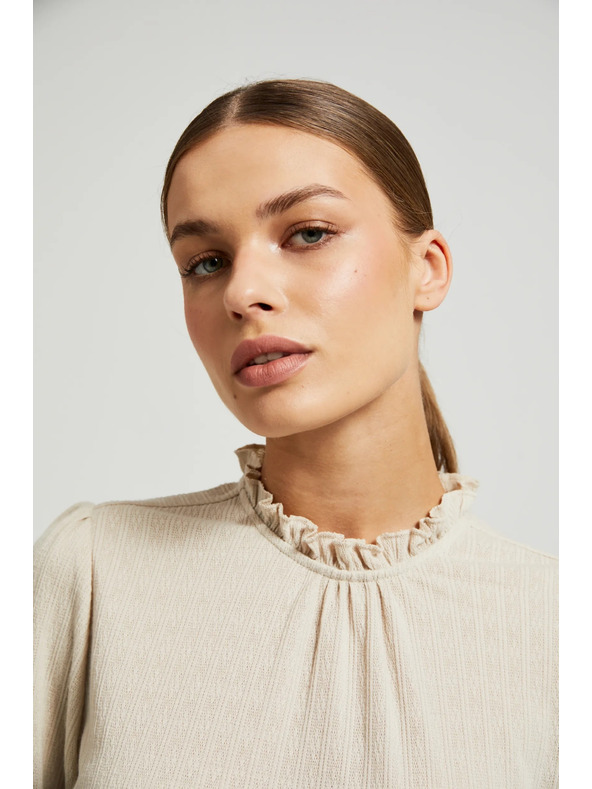 Moodo Beiges Damen-Langarmoberteil