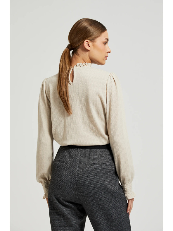 Moodo Beiges Damen-Langarmoberteil