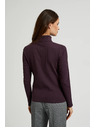 Moodo Dunkelviolettes Damen-Langarmoberteil