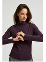Moodo Dunkelviolettes Damen-Langarmoberteil