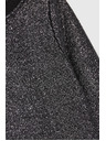 Moodo Schwarzes glitzerndes Langarmoberteil