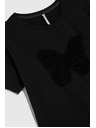 Moodo Schwarzes T-Shirt mit kurzen Ärmeln