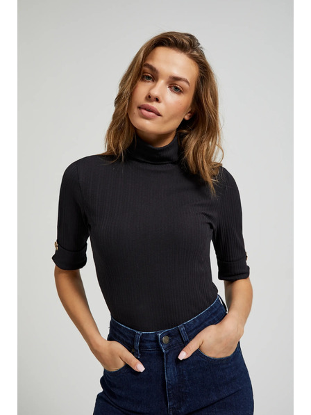 Moodo Schwarzes Damen T-Shirt