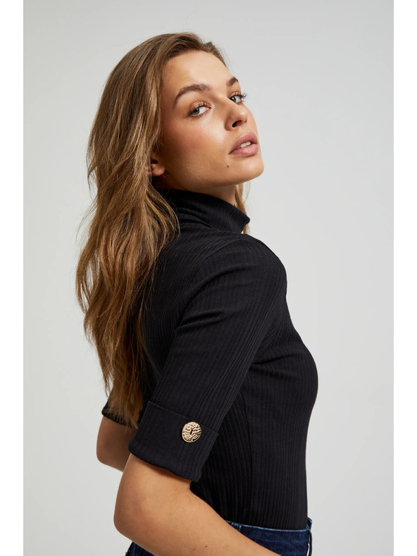 Moodo Schwarzes Damen T-Shirt