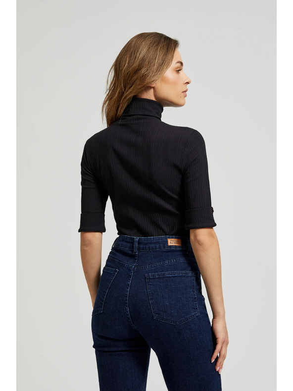 Moodo Schwarzes Damen T-Shirt