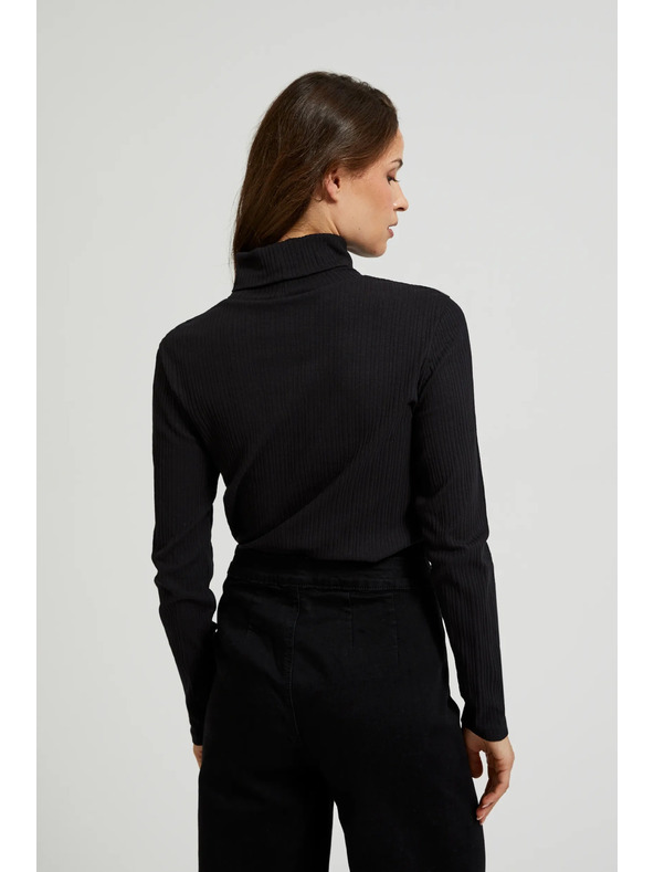 Moodo Schwarzes Damen-Langarmoberteil