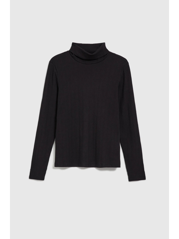 Moodo Schwarzes Damen-Langarmoberteil