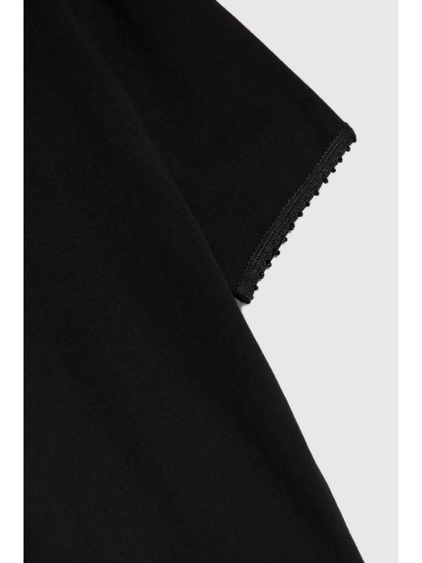 Moodo Schwarzes Damen T-Shirt