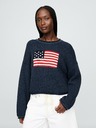 GAP Damen-Oversize-Crop-Pullover Americana GAP