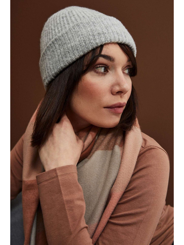 Moodo Graue gestrickte Mütze