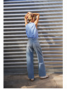 Moodo Blaue zerrissene Damenjeans Moodo