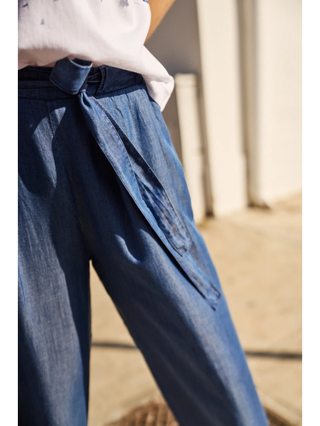 Moodo Blaue lockere Damenhose Moodo