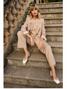 Moodo Beige Damenhose für festliche Anlässe Moodo