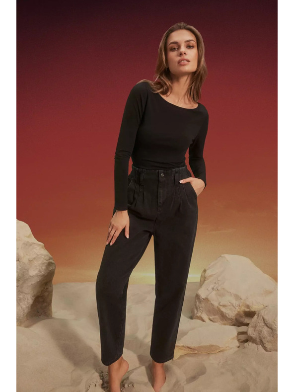 Moodo Schwarze Hose Moodo