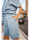 Moodo Blaue Damenshorts Moodo