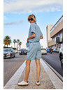 Moodo Blaue Damenshorts Moodo