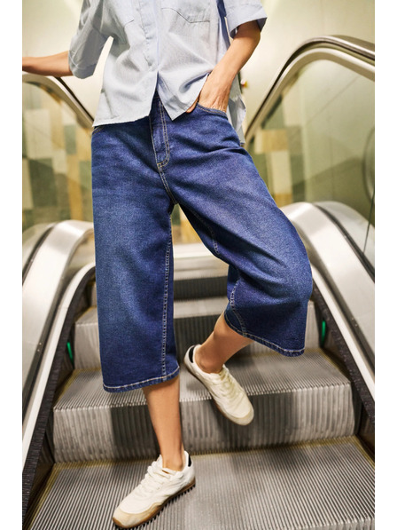 Moodo Blaue Damen-Jeans-Shorts Moodo