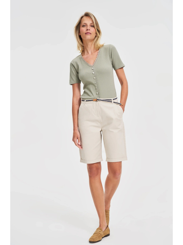 Moodo Beige Damenshorts Moodo