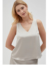 Moodo Beige Damen-Top ohne Ärmel Moodo