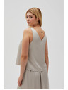 Moodo Beige Damen-Top ohne Ärmel Moodo