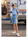 Moodo Blaue Damenbluse Moodo