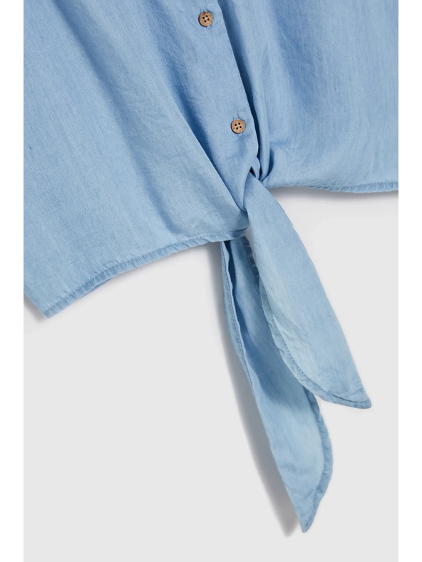 Moodo Blaue Damenbluse Moodo