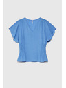 Moodo Blaue Damenbluse Moodo