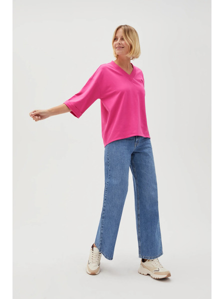 Moodo Fuchsiafarbene Damenbluse Moodo