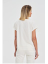 Moodo Weißes Damen-T-Shirt Moodo