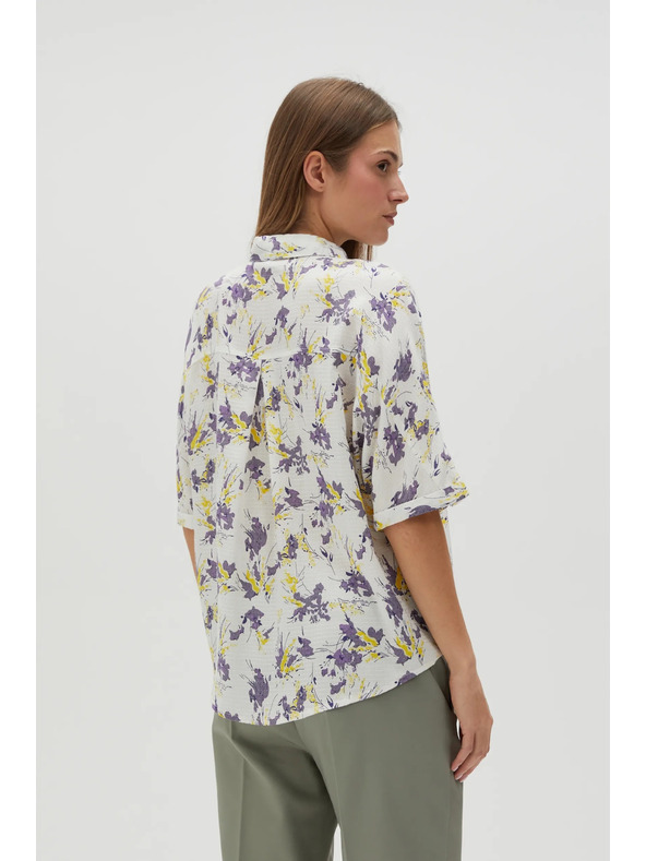 Moodo Helles Blumen-Damenhemd Moodo