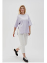 Moodo Lila Damen-Sweatshirt mit Schlitzen Moodo