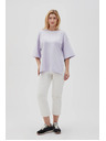 Moodo Lila Damen-Sweatshirt mit Schlitzen Moodo