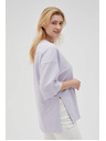 Moodo Lila Damen-Sweatshirt mit Schlitzen Moodo